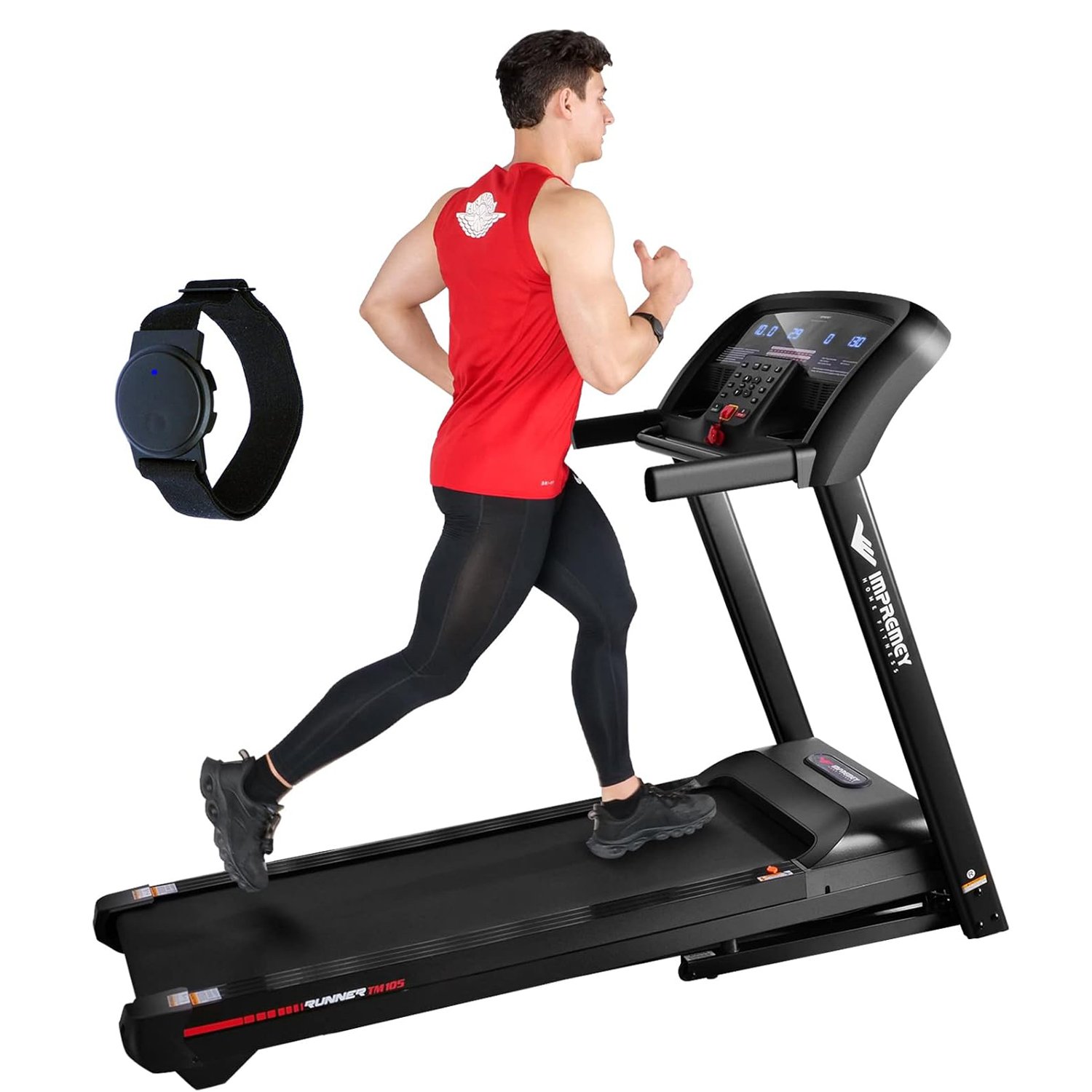 Impremey TM105 Folding Treadmill with Auto Incline 15%