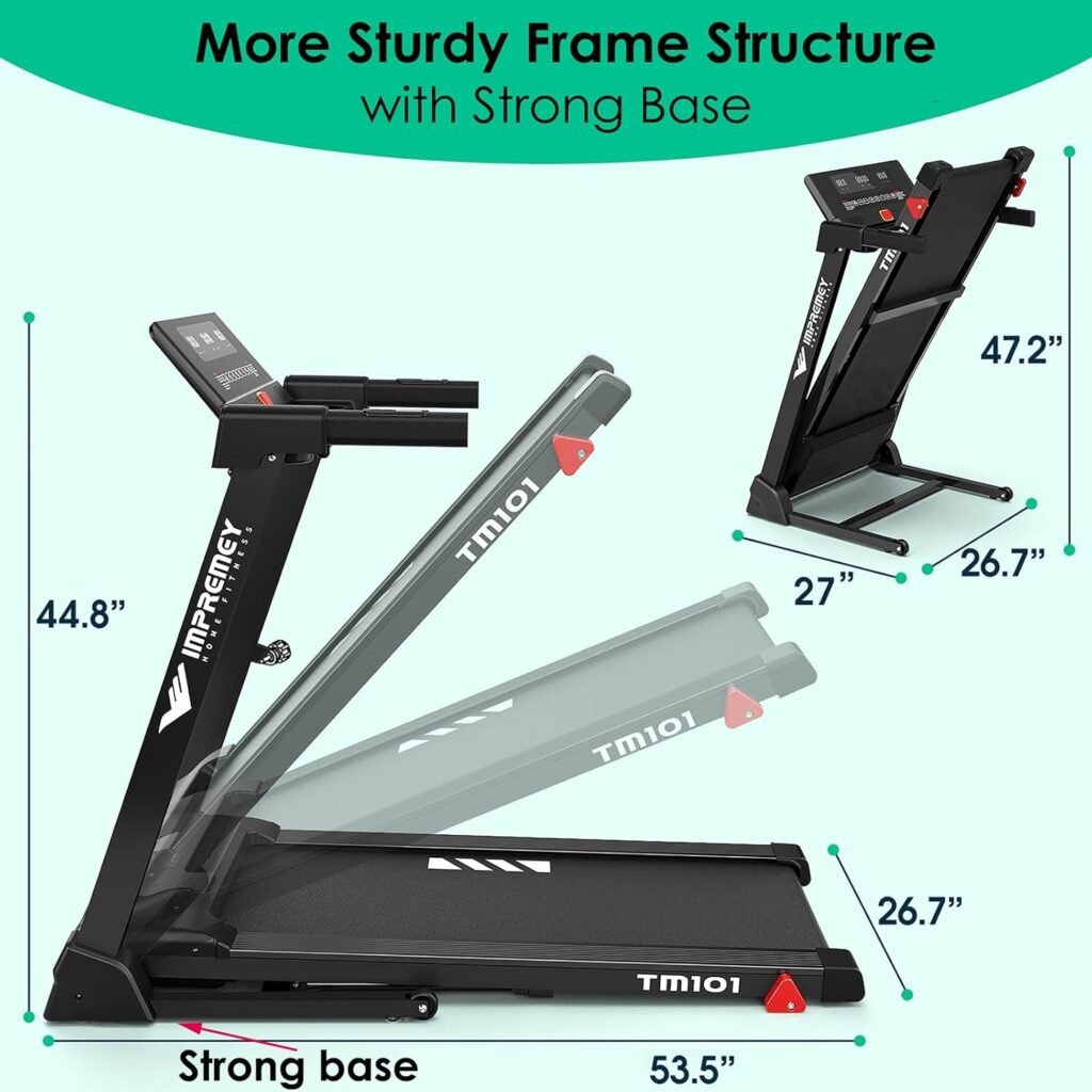 Impremey compact folding treadmill