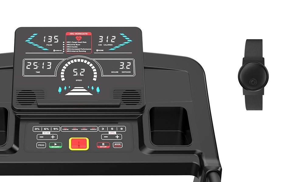 Impremey HRC Treadmill with included pulse armband